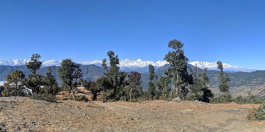 Breathtaking view from the hills in Chaukori.