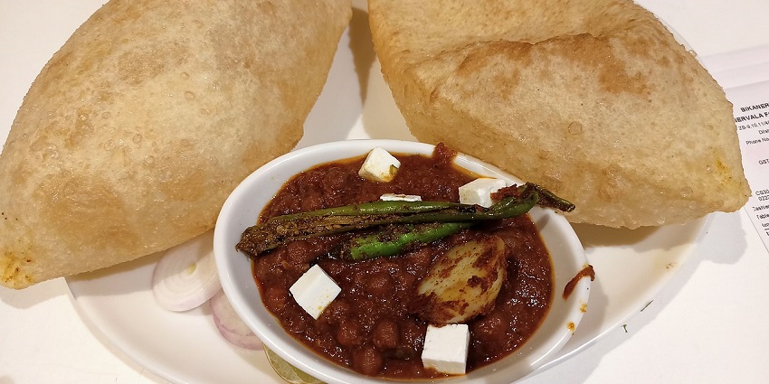 Fluffy bhatura with chhole is one of the most popular dish in Delhi loved by everyone.