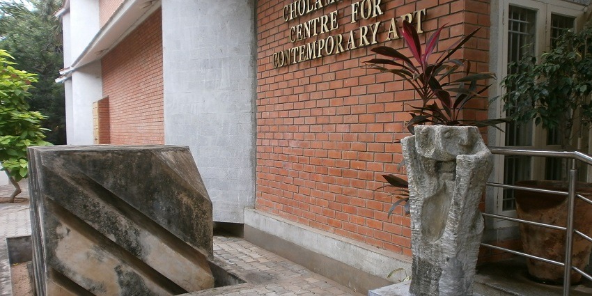 A view of Cholamandal Artists' Village, a popular art gallery for local art in the city.