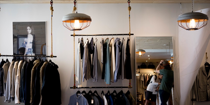 Cluny Embroidery Centre, a spot for street shopping in Pondicherry showcasing trending clothes.