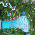 Aerial view of Coco splash water park.