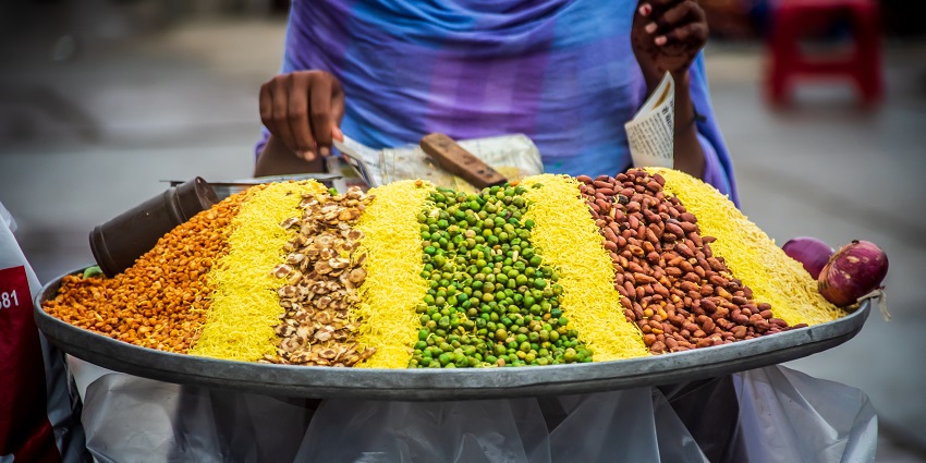 Dalmoth, made of pulses is the perfect snack to enjoy while wandering in Uttar Pradesh.
