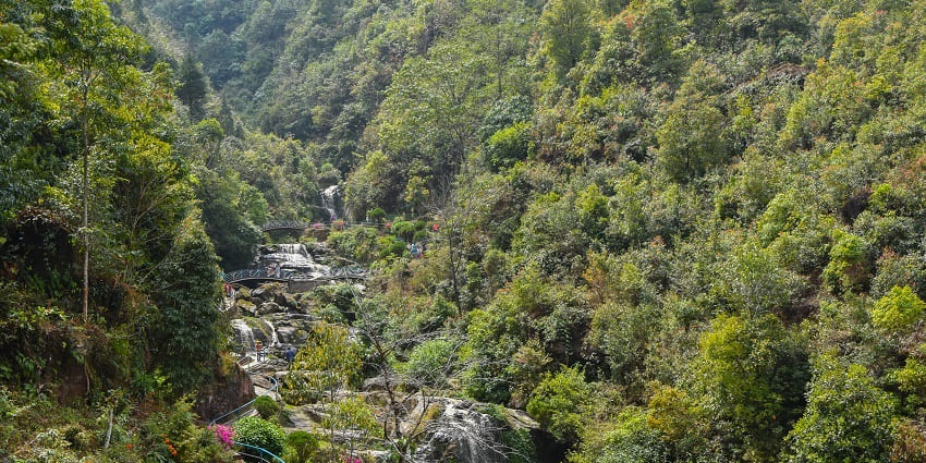 A picture of the green hills in Darjeeling, one of the best places to visit near Kolkata