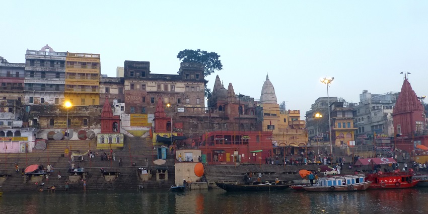 An image of the scenic Dashashwamedh Ghat, one of the best places to visit.