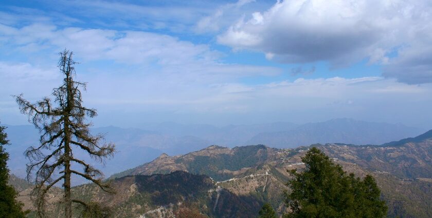 Deogarh Fort Dhanaulti features stunning architecture and breathtaking scenic views.