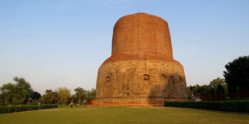 The Dhamek Stupa at Varanasi near Sarnath Museum, India