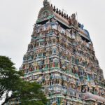 Dhenupureeswarar Temple with intricate carvings on its pillars and detailed architecture.