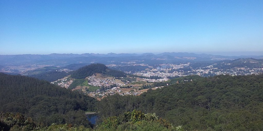 Panoramic view from the Doddabetta Peak, amongst the best places to visit in Ooty
