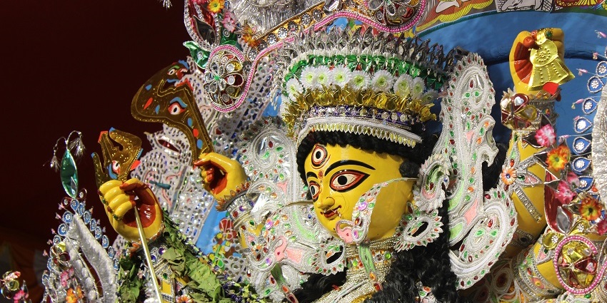 Deity of Goddess Durga with the most alluring and divine charm.
