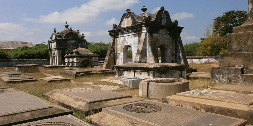 Historic cemetery showcasing Dutch colonial architecture and heritage