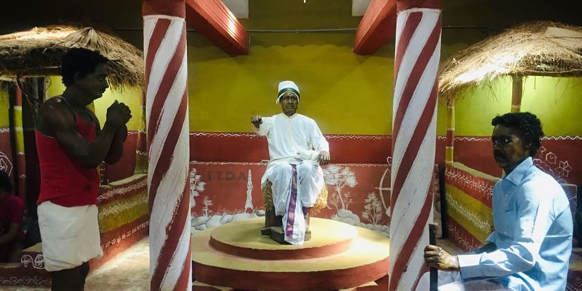 An act in museum showcasing lives of tribals - places to visit in Jhargram