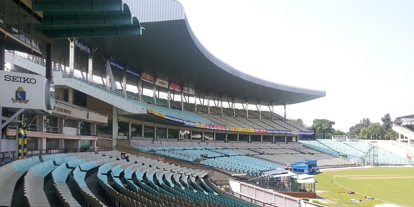 A picture of the stunning Eden Gardens in Kolkata, a place to explore with family.