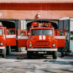 Vintage fire truck on display at Erandwane Fire Museum, showcasing firefighting history.