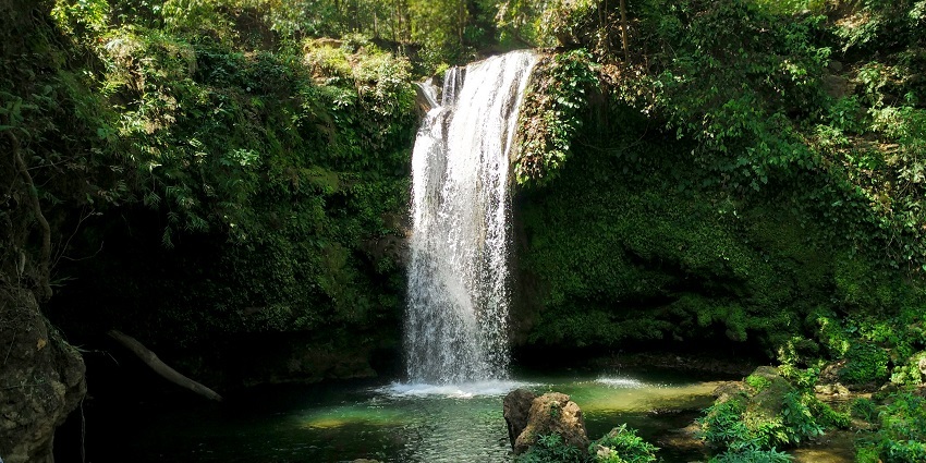Corbett Falls is a beautiful waterfall nestled in the lush green surroundings of Haldwani