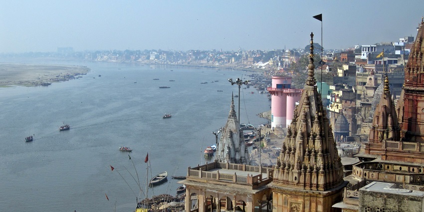 Scenic Ganges River Ghats perfect for relaxation and sacred rituals