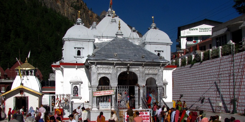 The Gangotri temple, a highly revered temple in Uttarakhand attracting many visitors.