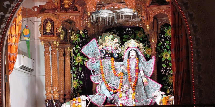 Radha Krishna idols in one of the temples in Gorakhpur
