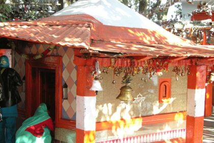 An image of Ghorakhal Temple, the shrine dedicated to Golu Devta, offers justice.