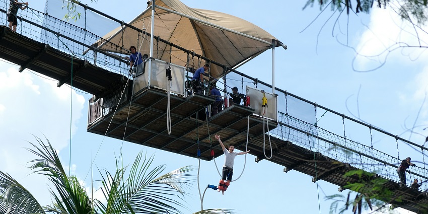 Giant Swing is a famous spot in Rishikesh known for its thrilling swings and stunning views.