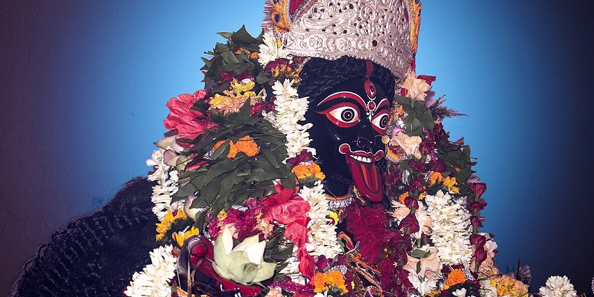 Traditional Bagal Kali folk depiction, showcasing vibrant colors and intricate cultural patterns