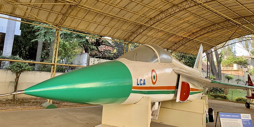 Real-life exhibits and models of aircraft manufactured by HAL at one of the museums in Nashik.