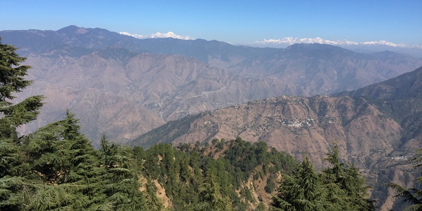 A picture of the majestic mountains of Mussoorie as seen from the Happy Valley