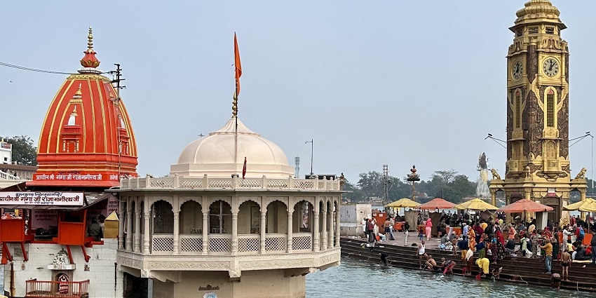 Evening at Haridwar near Chilla Wildlife Sanctuary's peaceful surroundings.