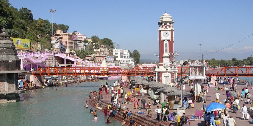 An image of Haridwar, a holy city known for Ganga Aarti and its spiritual significance.