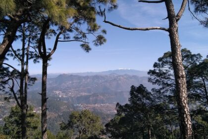 Beautiful view of sunset from the hilltop in Mukteshwar.