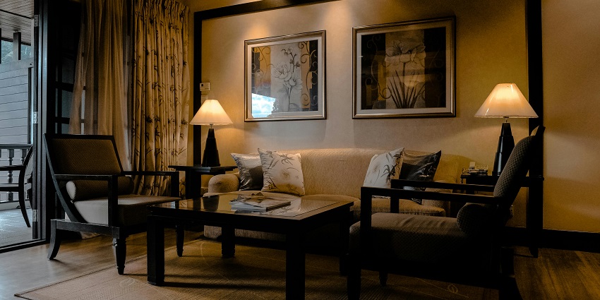 A picture of Hotel Sangam's elegant setup hosting a Best New Year party in Trichy.
