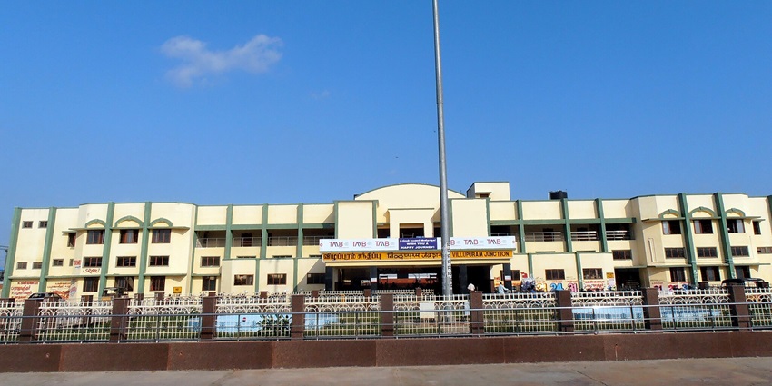 Villupuram Junction Railway Station that is near Melmalayanur Temple