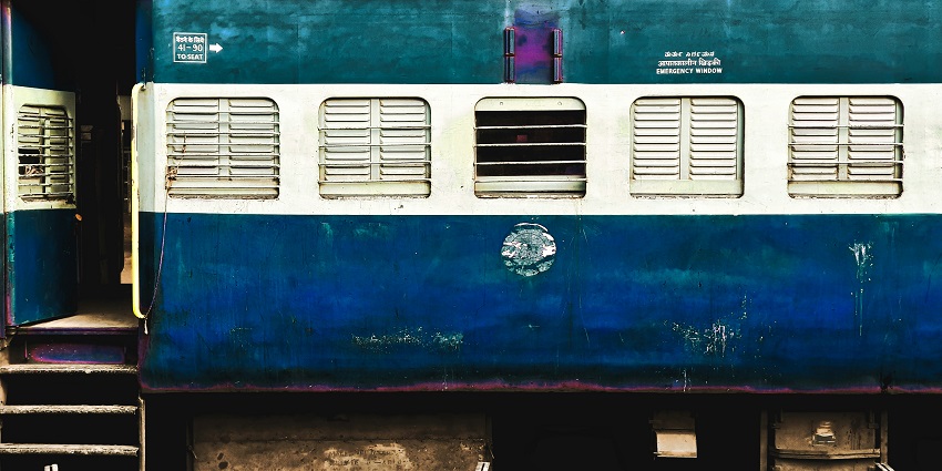 An image of a train, one of the ways to reach the temple in Tenkasi, Tamil Nadu.