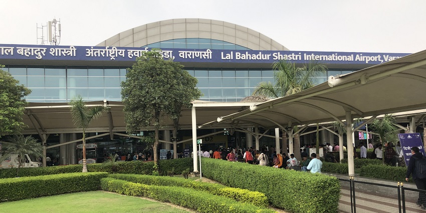 Overview of Lal Bahadur Shastri Airport, featuring the terminal building and surrounding area