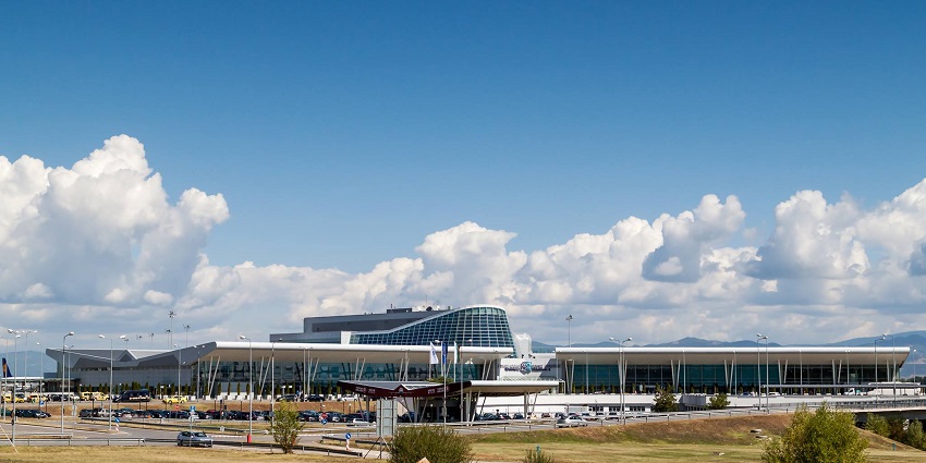 An image of Sofia International Airport, one of the ways to reach Rila Monastery.