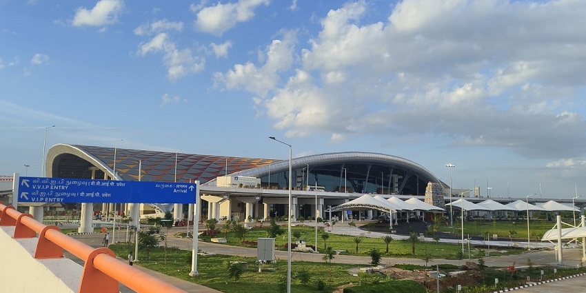 An image of Tiruchirappalli International Airport, the nearest airport to Thanjavur temple.