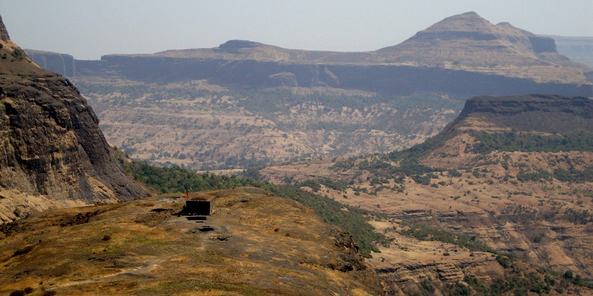 An image of a breathtaking view during the Harihar Fort trekking adventure