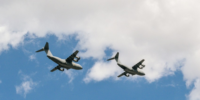 A view of aeroplanes, one of the most convenient and easiest ways to reach Uttar Pradesh.