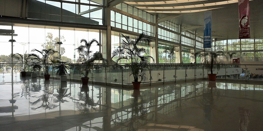 Inside the lobby of Chaudhary Charan Singh International Airport