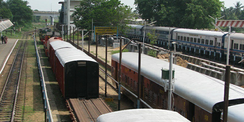 The Mayiladuthurai Junction is a railway station near the Thirumanancheri Temple