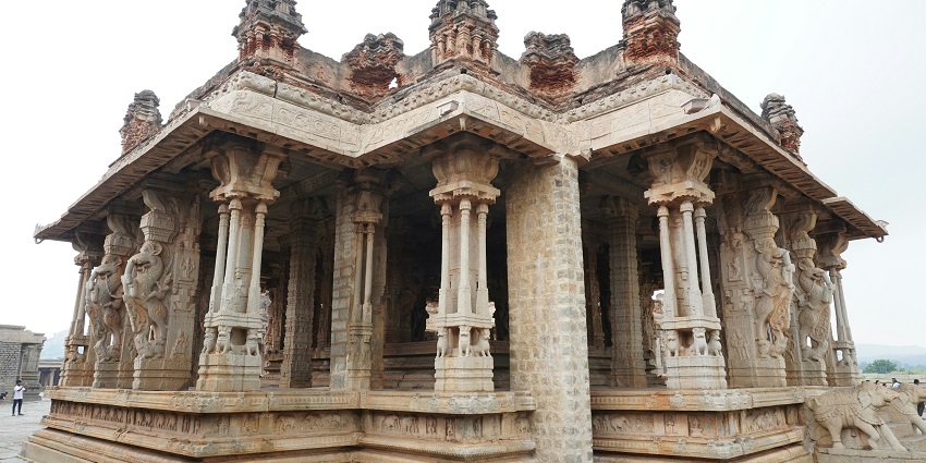 Experience the serene ambience inside the temple courtyard