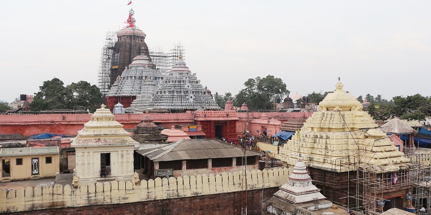 The Jagannath Temple showcasing traditional architecture and a peaceful atmosphere.