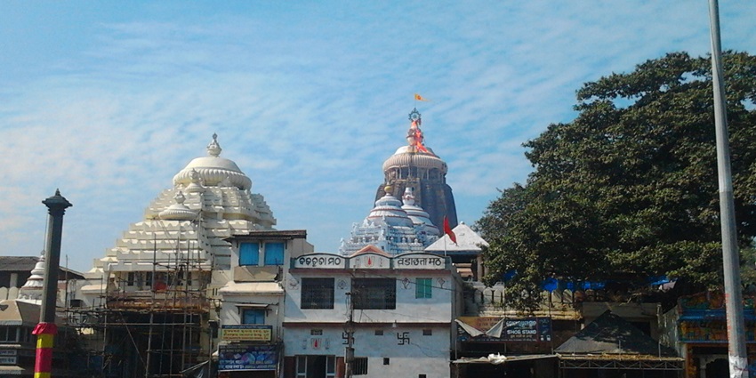 A frontal view of a temple in Bareilly with traditional architecture and intricate carvings