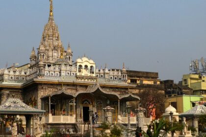 A religious heritage, one of the Jain temples in Varanasi.