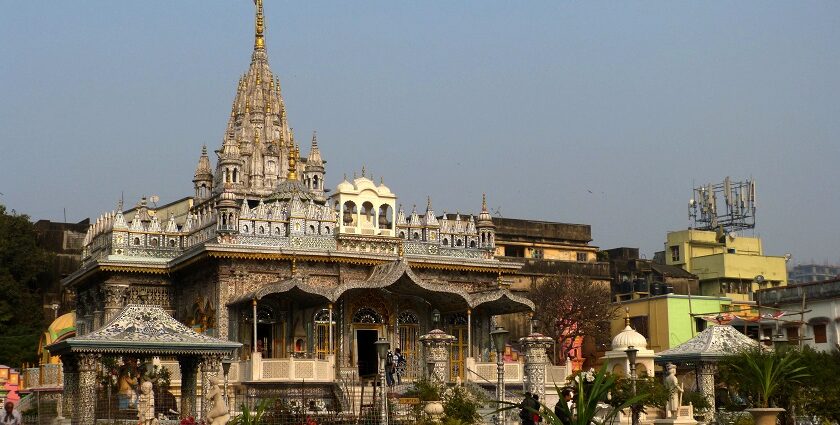 A religious heritage, one of the Jain temples in Varanasi.