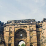 The front view of the inner gate of the ancient Jaunpur Fort, located in Uttar Pradesh.