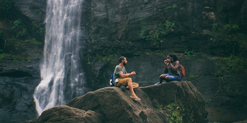 Jharipani Falls near Benog Wildlife Sanctuary reflect lush greenery of Uttarakhand.