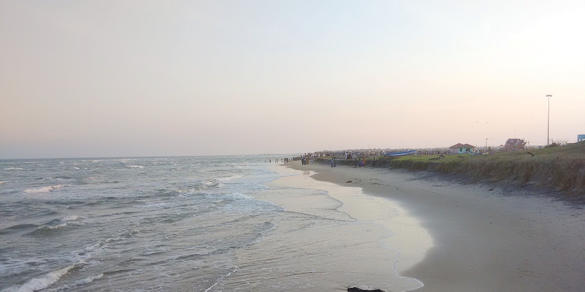 Serene view of Kalpakkam Beach, an ideal spot for relaxation and coastal views