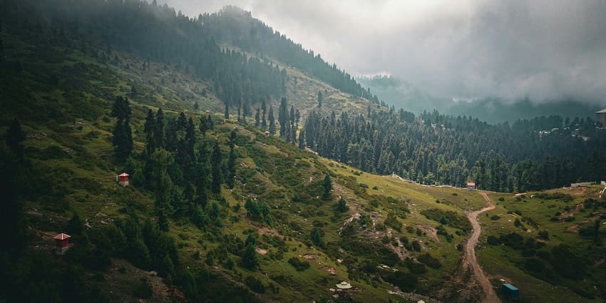 Picturesque view of the forested hills of Kanatal, a hidden gem nearby