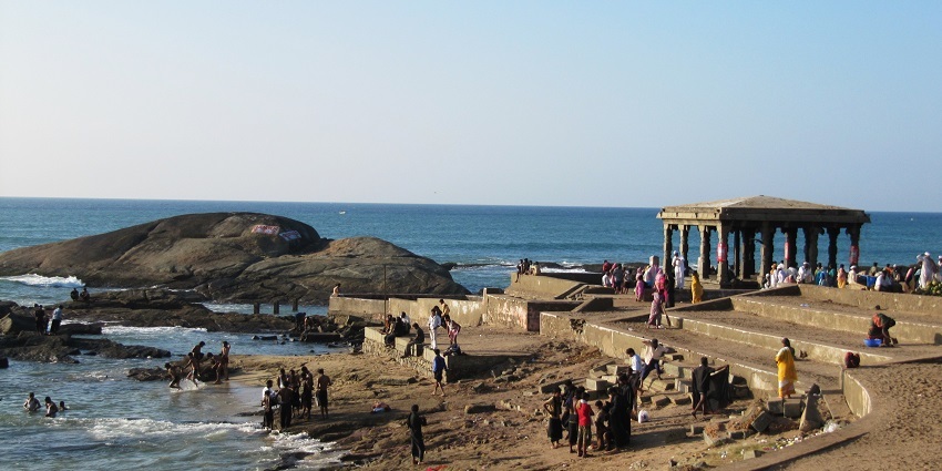 An image of Kanyakumari temple, one of many famous and religious places among locals.