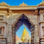 Devotees perform sacred rituals in Shri Kashi Vishwanath Temple, Varanasi, with reverence.